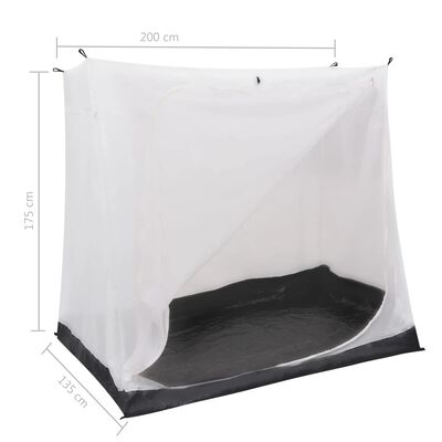 vidaXL Универсална вътрешна палатка, сива, 200x135x175 см
