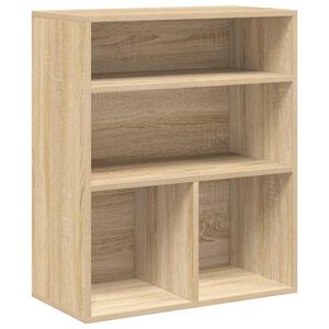 vidaXL Библиотека, дъб сонома, 60x30x71,5 см, инженерно дърво