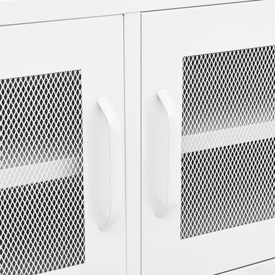 vidaXL ТВ шкаф, бял, 105x35x50 см, стомана