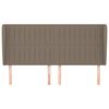 vidaXL Горна табла за легло с уши, таупе, 163x23x118/128 см, плат
