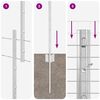 vidaXL Ограда с пост Сребрист 1,4 x 50 m Стомана