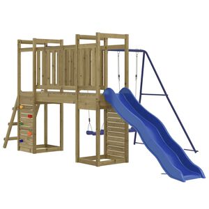 vidaXL Комбинирано детско съоръжение за игра, импрегниран бор