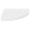 323909 vidaXL Floating Corner Shelves 4 pcs High Gloss White 35x35x3,8 cm MDF