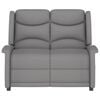 vidaXL 2-местен масажен реклайнер, светлосив, микрофибърна тъкан