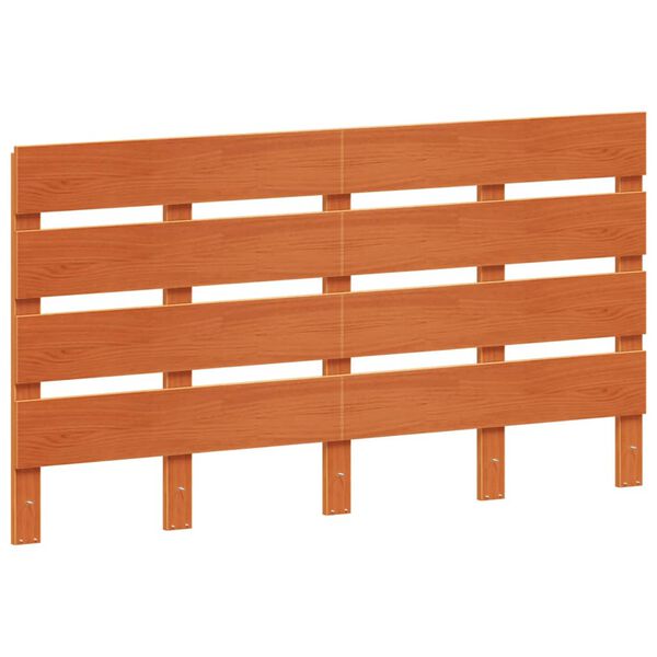 vidaXL Горна табла за легло, восъчнокафява, 150 см, масивно дърво бор