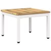 vidaXL Масичка за кафе Бяло 49 x 48,5 x 36 cm Солидно акациево дърво