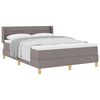 vidaXL Легло с пружинирана основа с таблото Таупе 200 x 140 cm текстил