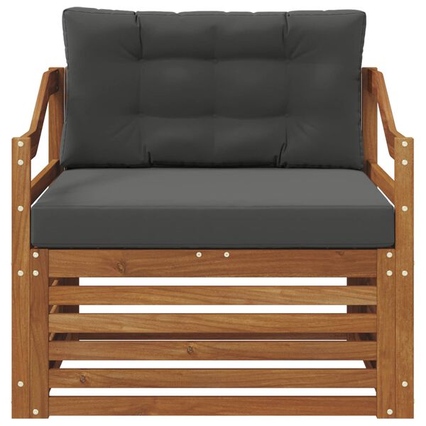 vidaXL Комплект дивани за открито Солидно акациево дърво Естествен