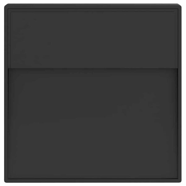 vidaXL Външна LED стенна лампа, черна, лят алуминий