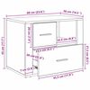 vidaXL Нощен шкаф с чекмедже Дъб 35 x 60 x 50 см Инженерно дърво