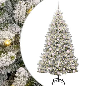 vidaXL С изкуствено коледно дърво 180 cm 300 LED светодиода Топло бяло