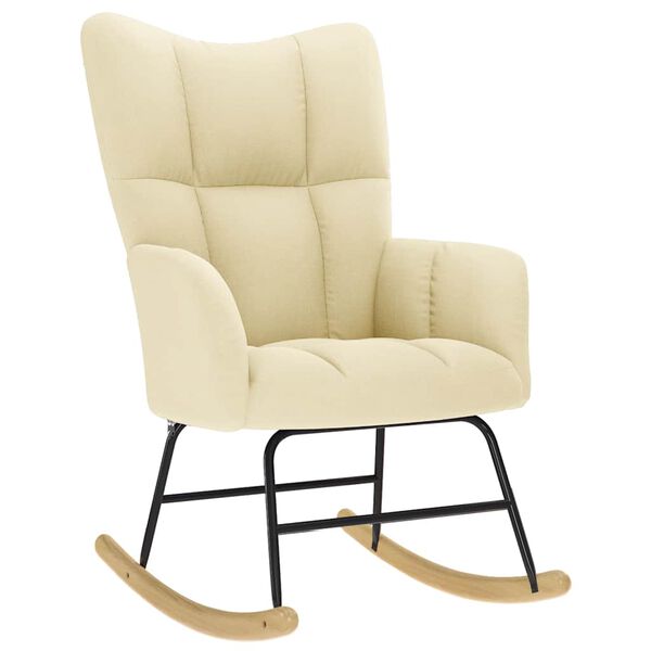 vidaXL Люлеещ стол, кремав, текстил