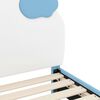 vidaXL Легло за деца с табла с таблото Синьо 90 x 190 cm PU