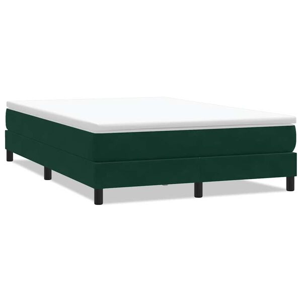 vidaXL Box Spring Легло без матрак Тъмнозелено 160x210 cm Кадифе