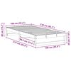 vidaXL Рамка за легло Кафяво 100 x 210 cm Солидно борово дърво