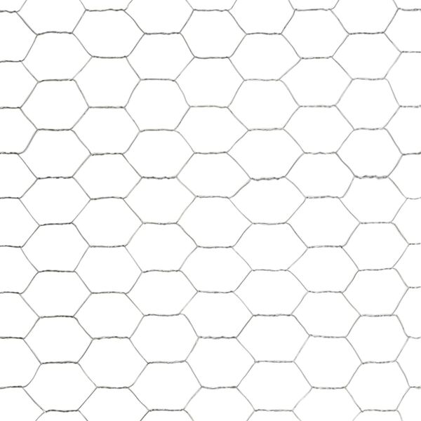 vidaXL Кокошкарска мрежа, поцинкована стомана, 25x1,5 м, сребриста