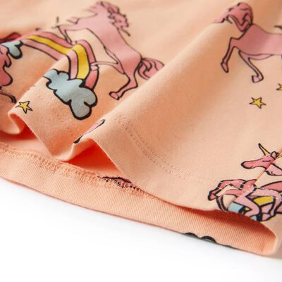 Детска пижама с къс ръкав, светлооранжева, 92