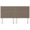 vidaXL Табла за легло, бежово, 200x5x118/128 см, плат