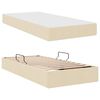 vidaXL Легло с място за съхранение и матрак с матрак Крем 100 x 200 cm