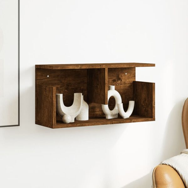 vidaXL Стенен шкаф, 60x20x30 см, опушен дъб, инженерно дърво