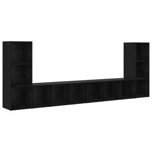 vidaXL Комплект ТВ шкаф 4 бр. 37 x 35 x 107 см Черния дъб