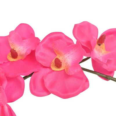 vidaXL Изкуствено растение орхидея със саксия, 30 см, червена