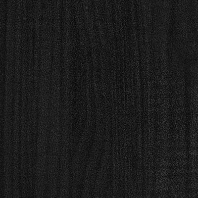 vidaXL Градински сандък, черен, 40x40x70 см, бор масив