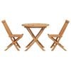 vidaXL Комплект за хранене в градината 3 pcs Кафяво
