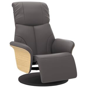 vidaXL Наклоняем стол с поставка за крака, сив, изкуствена кожа