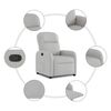 vidaXL Recliner Chair Cloud Grey Fabric