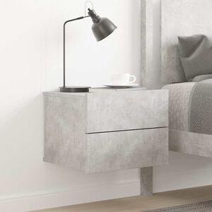 vidaXL Нощно шкафче, бетонно сиво, 40x30x30 см, инженерно дърво