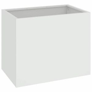 vidaXL Градинска саксия Бяло 50 x 32 x 40 см Студено валцована стомана