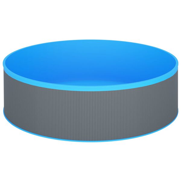 vidaXL Басейн с линер, висящ скимер и помпа, 350x90 см, сив