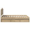 vidaXL Рамка за легло Сонома дъб 150 x 200 cm Солидно борово дърво