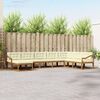 vidaXL Комплект дивани за открито 8 pcs Натурален и Крема