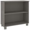vidaXL Сайдборд HAMAR, светлосив, 85x35x80 см, борово дърво масив