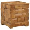 vidaXL Стол за съхранение Кафяво 40 x 40 x 45 cm Солидно тиково дърво