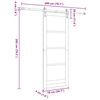 vidaXL Преплъзваща се врата Естествено и черно 78 x 202 см