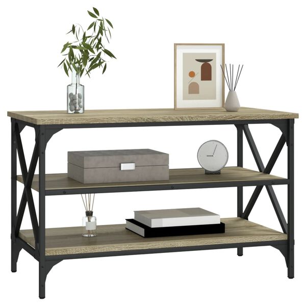 vidaXL ТВ шкаф, дъб сонома, 80x40x50 см, инженерно дърво