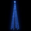 vidaXL Декоративна коледна елха конус, синя, 136 LED, 70x240 см