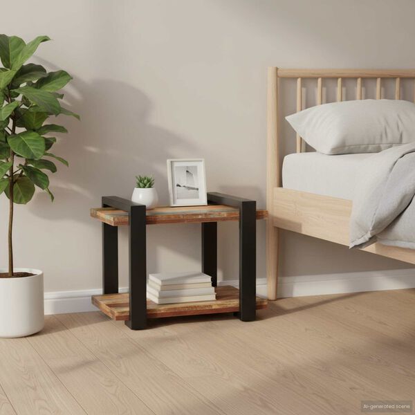 vidaXL Нощно шкафче, 50x40x40 см, регенерирано дърво масив