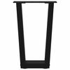 vidaXL Крака за масичка за кафе, V-образни, 2 бр., черни, 28 x (42-43,3) см, стомана