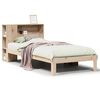 vidaXL Легло с рафтове за книги, без матрак, 100x200 см, бор масив