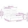 vidaXL Легло с място за съхранение и матрак Таупе 200 x 200 cm