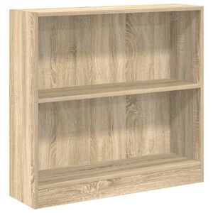 vidaXL Шкаф за книги Сонома Дъб 80x24x75 cm Инженерна дървесина