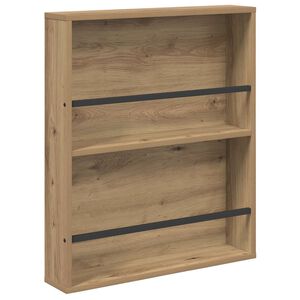 vidaXL Етажерка за списания Дъб 60 x 12 x 70 см Инженерна дървесина
