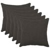 vidaXL Калъфка за възглавница 6 pcs HEERLEN Тъмносиво 30 x 30 cm Букле