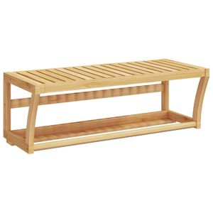 vidaXL Рафт за кърпи, стенен, 60x25x20 см, бамбук