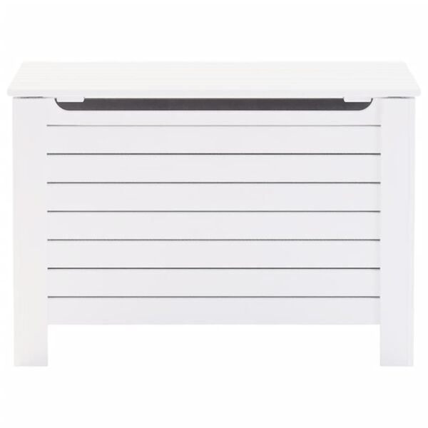 vidaXL Сандък за съхранение с капак RANA, бял, 100x49x54 см, бор масив