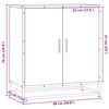 vidaXL Шкаф Grey Sonoma 68x35x76 cm Изработена дървесина и метал